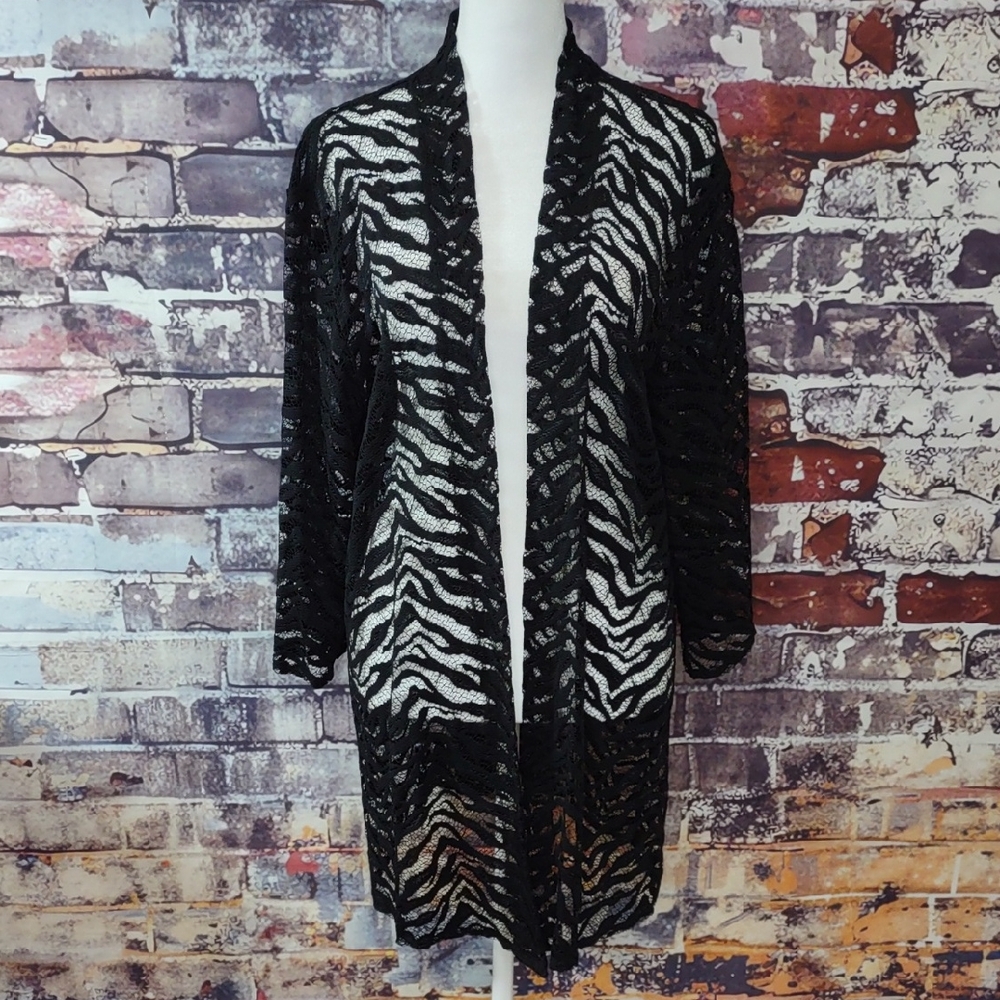Chico's Semi-sheer Lace Cardigan Jacket